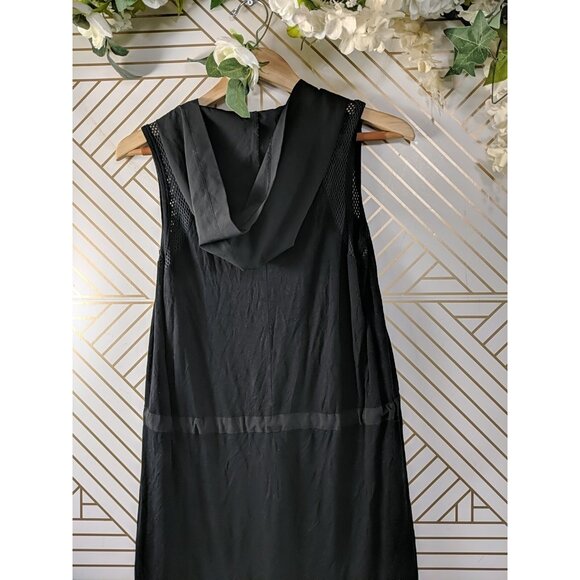 FABLETICS Women's Alana Mini Dress Black Mesh V-Neck Tie Waist Size Small - Picture 8 of 8